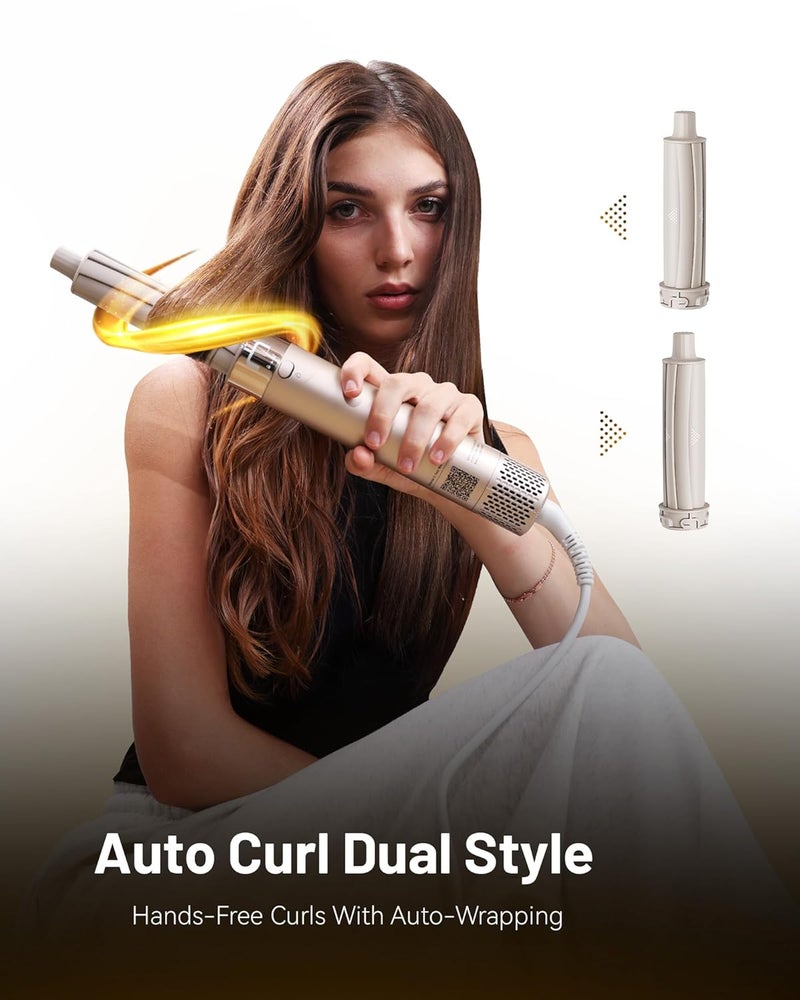 KAUGIC 6 in 1 Hot Air Hair Styler Dryer Multi-Styler - High Speed Hair Styling Tools with No Heat Damage, Auto Wrap Curler as A Gift for Fast Drying Curling Smoothing Volumizing Cool Shot - Image 2